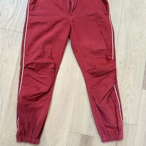Sundry Red Joggers with White Stripes